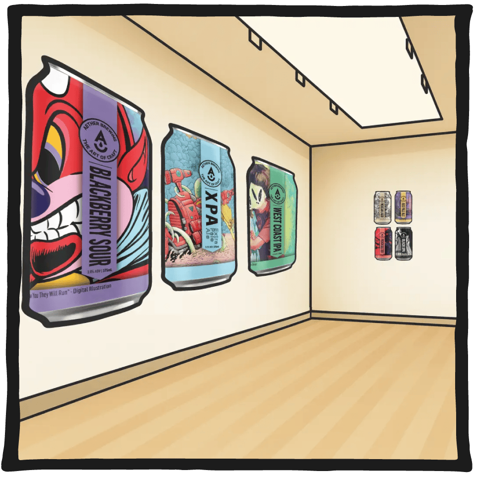 Beer Art Gallery – Aether Brewing Labels & Australian Artwork