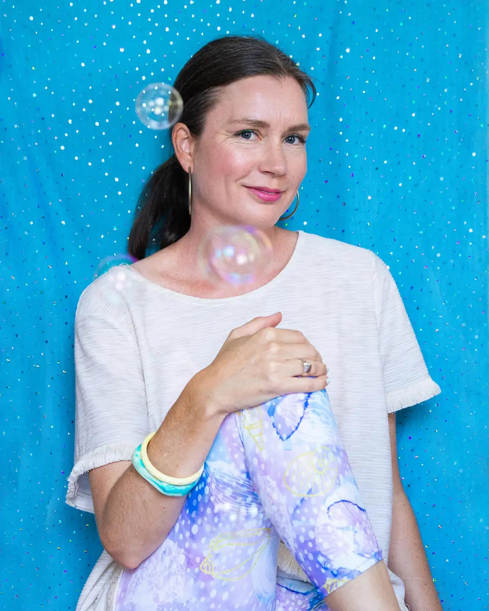 Portrait of artist Anna Markula, collaborator with Aether Brewing on creative beer label artwork for their Hazy IPA.