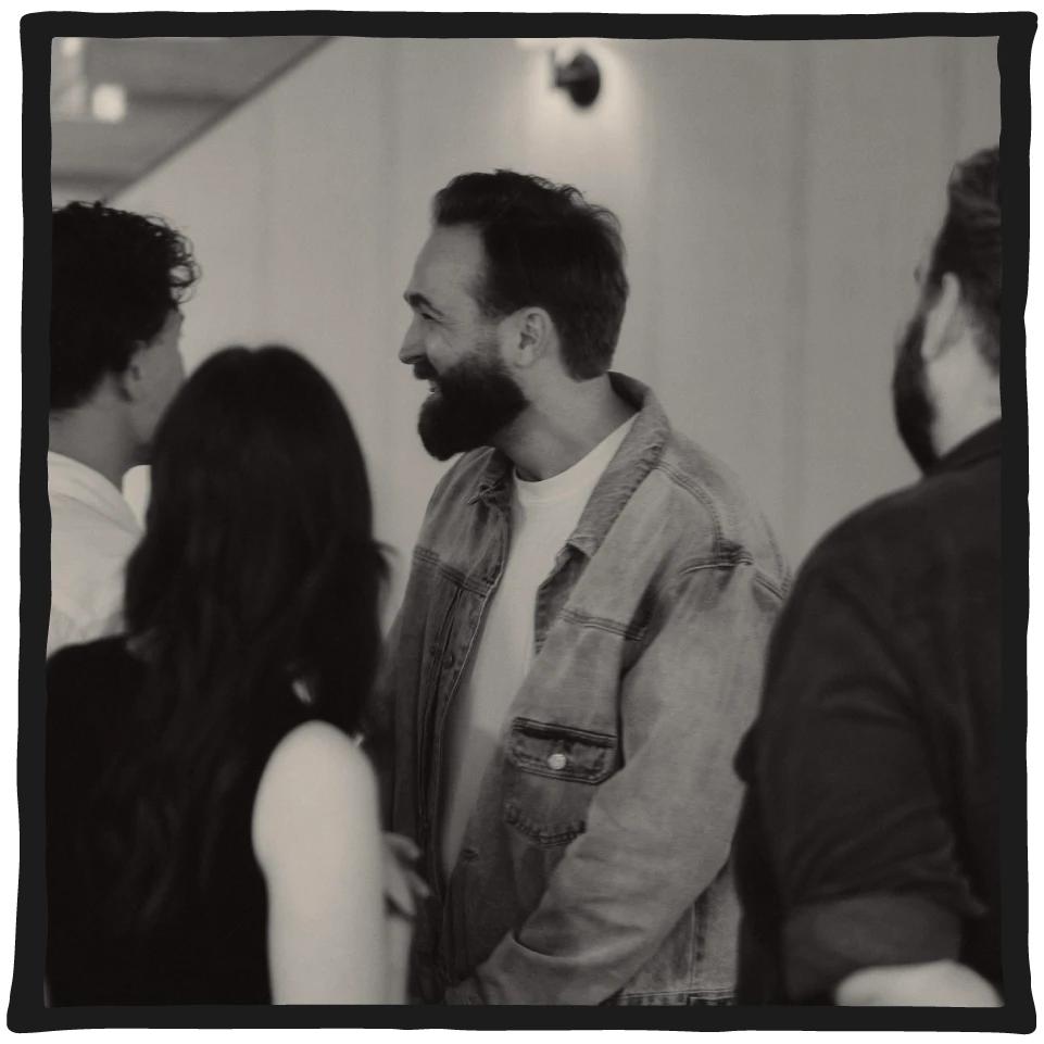 Australian artist Daniel Bibby, collaborator with Aether Brewing on beer label artwork for their Oaked Black IPA 2025.