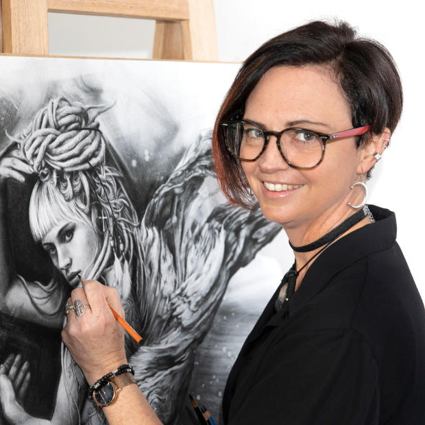 Artist Fiona François profile – Blueberry NEIPA beer artwork – Aether Brewing Brisbane