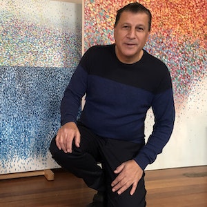 Artist Theo Papathomas profile – artwork for Aether Brewing beers – Brisbane Australia