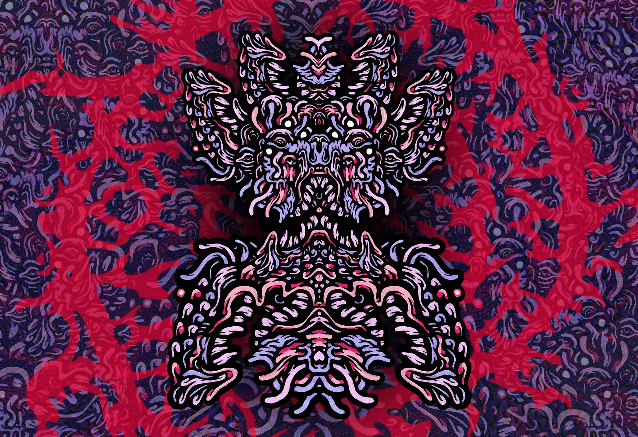 Bat Country Adventures artwork by Euan Boyd, featured on Aether Brewing beer.