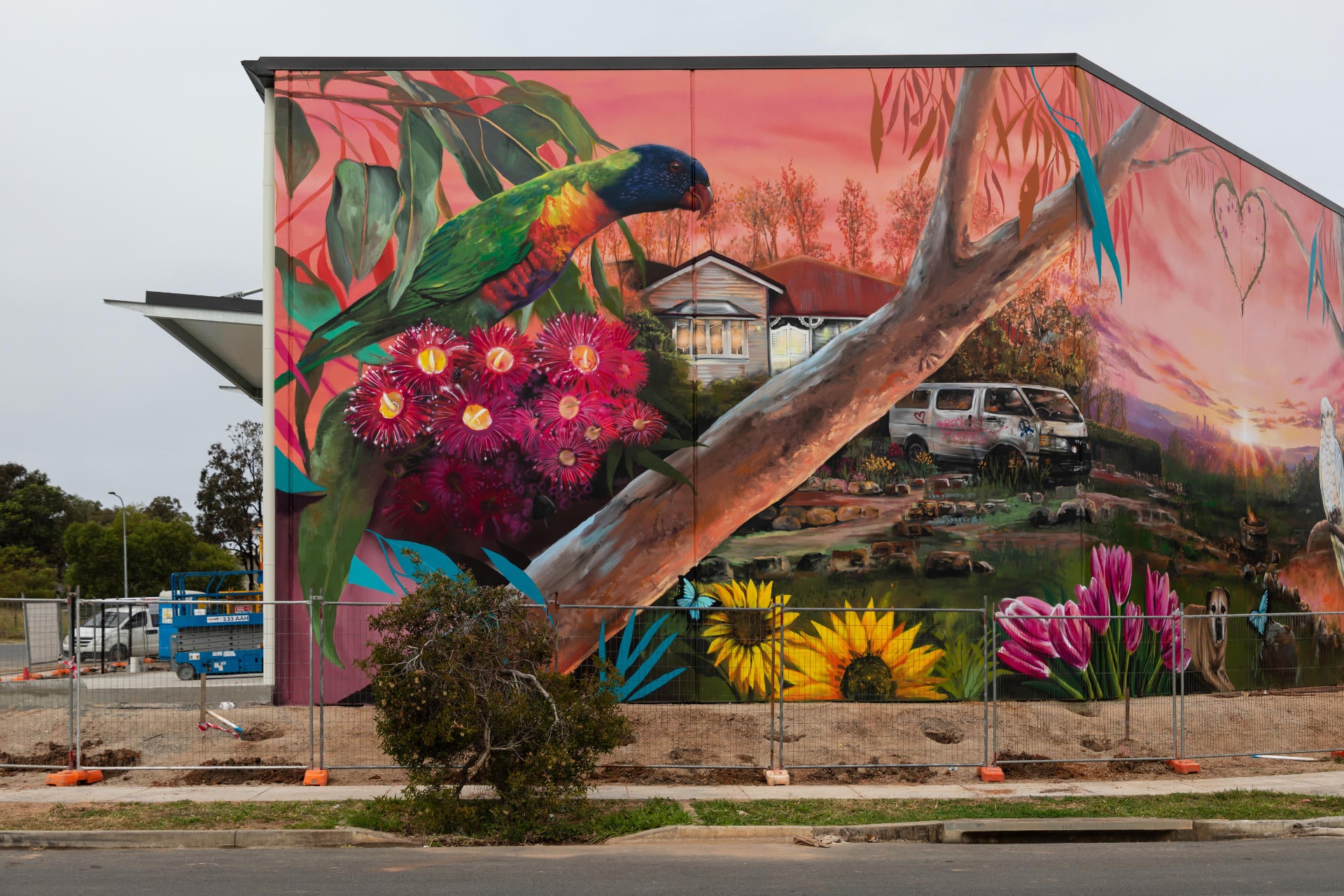 Bloom mural artwork by Drapl & Zookeeper – Aether Brewing All Australian Pale Ale – Brisbane craft brewery