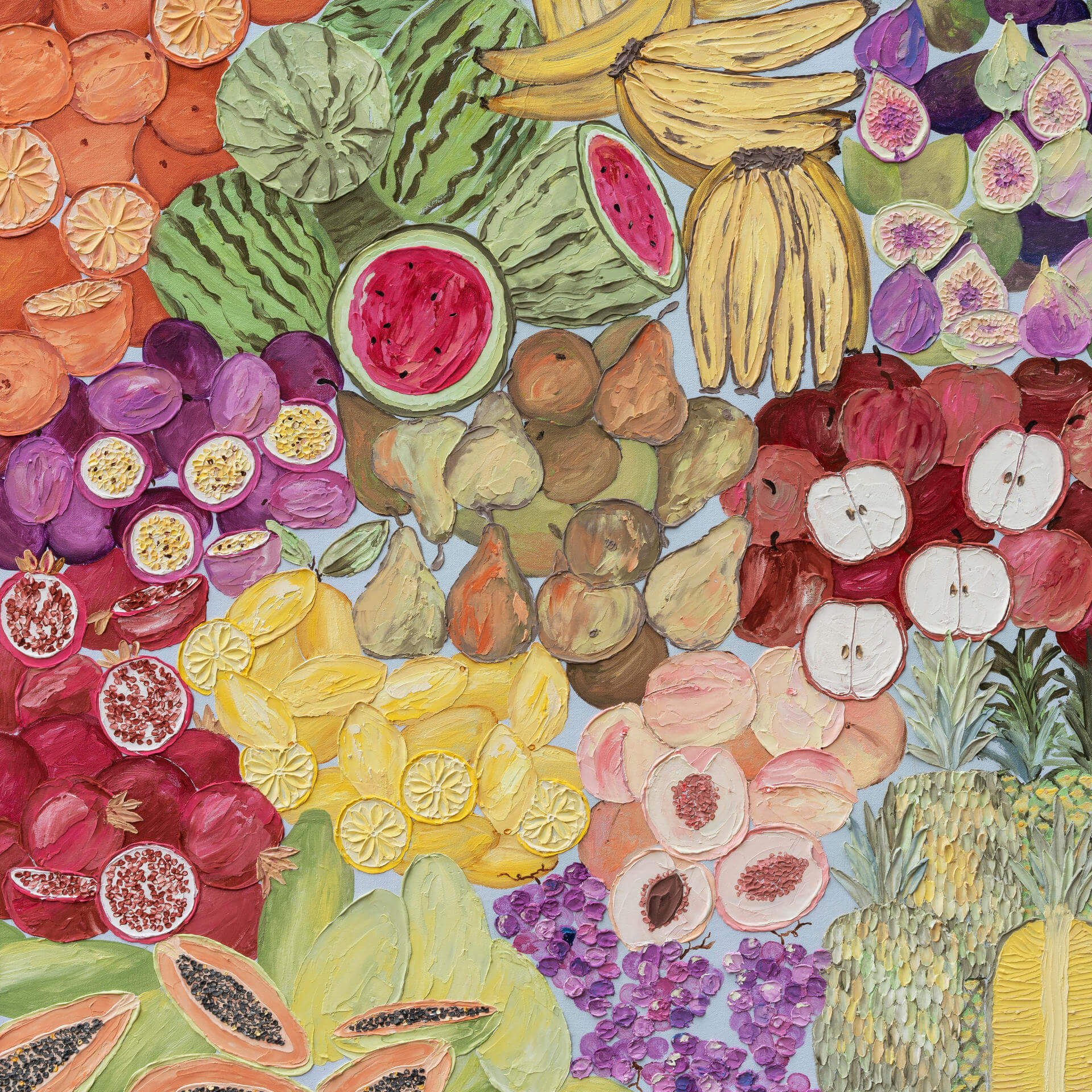 Colourful painting by Kelsie Rose featured on Aether Brewing's royal fruit cup sour, Brisbane craft beer