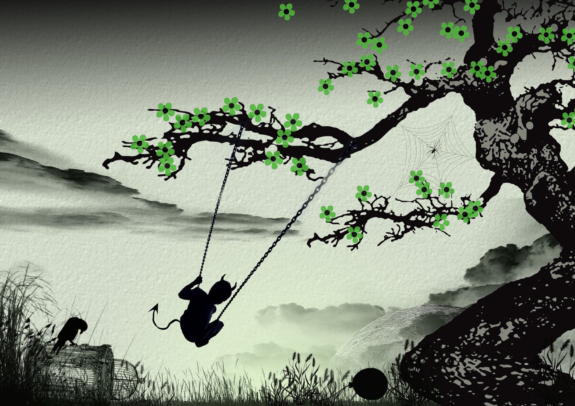 Little Devil artwork by Shelley Long – XPA beer for Aether Brewing Brisbane craft brewery