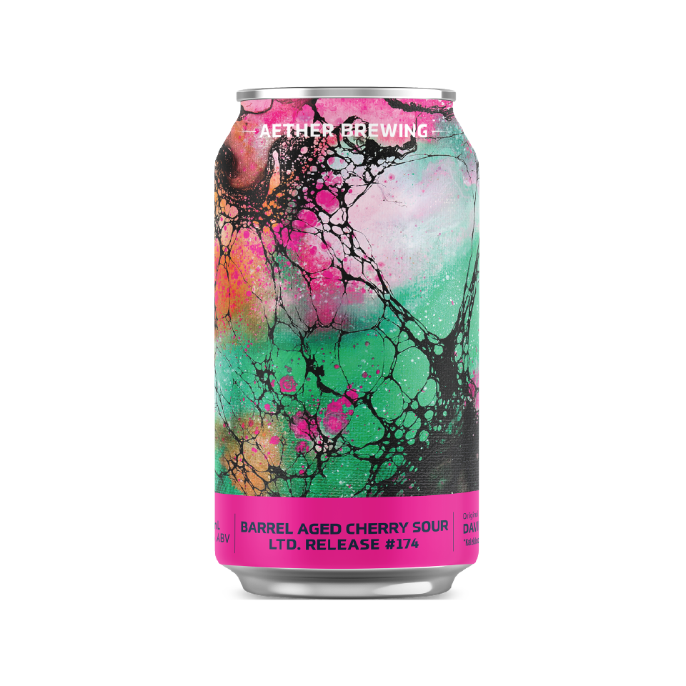 Aether Brewing Barrel-Aged Cherry Sour – tart oak-aged cherry sour beer – small batch release from Brisbane, Australia.