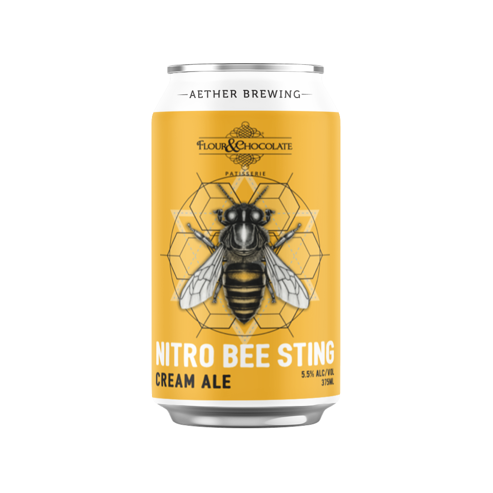 Aether Brewing Bee Sting Nitro Cream Ale – creamy ale with honey and vanilla – Brisbane craft beer.