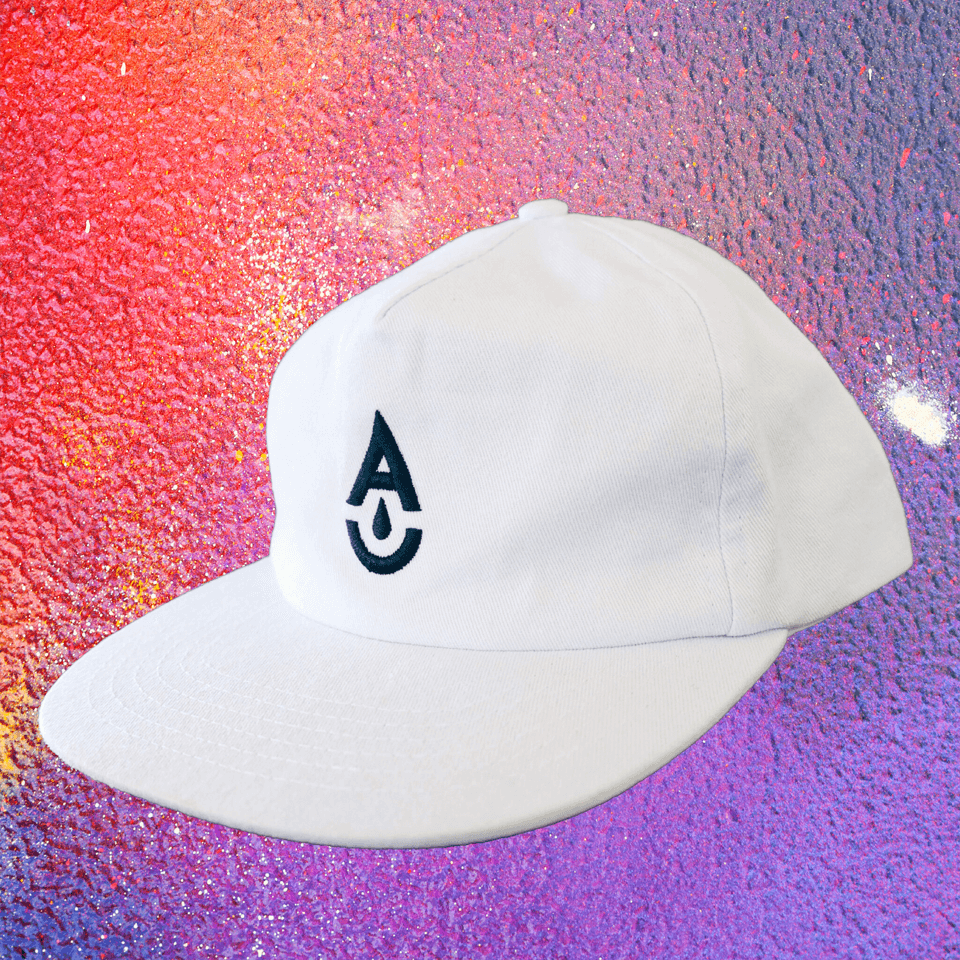 Aether Brewing white cap hat – brewery branded merchandise – Brisbane Australia