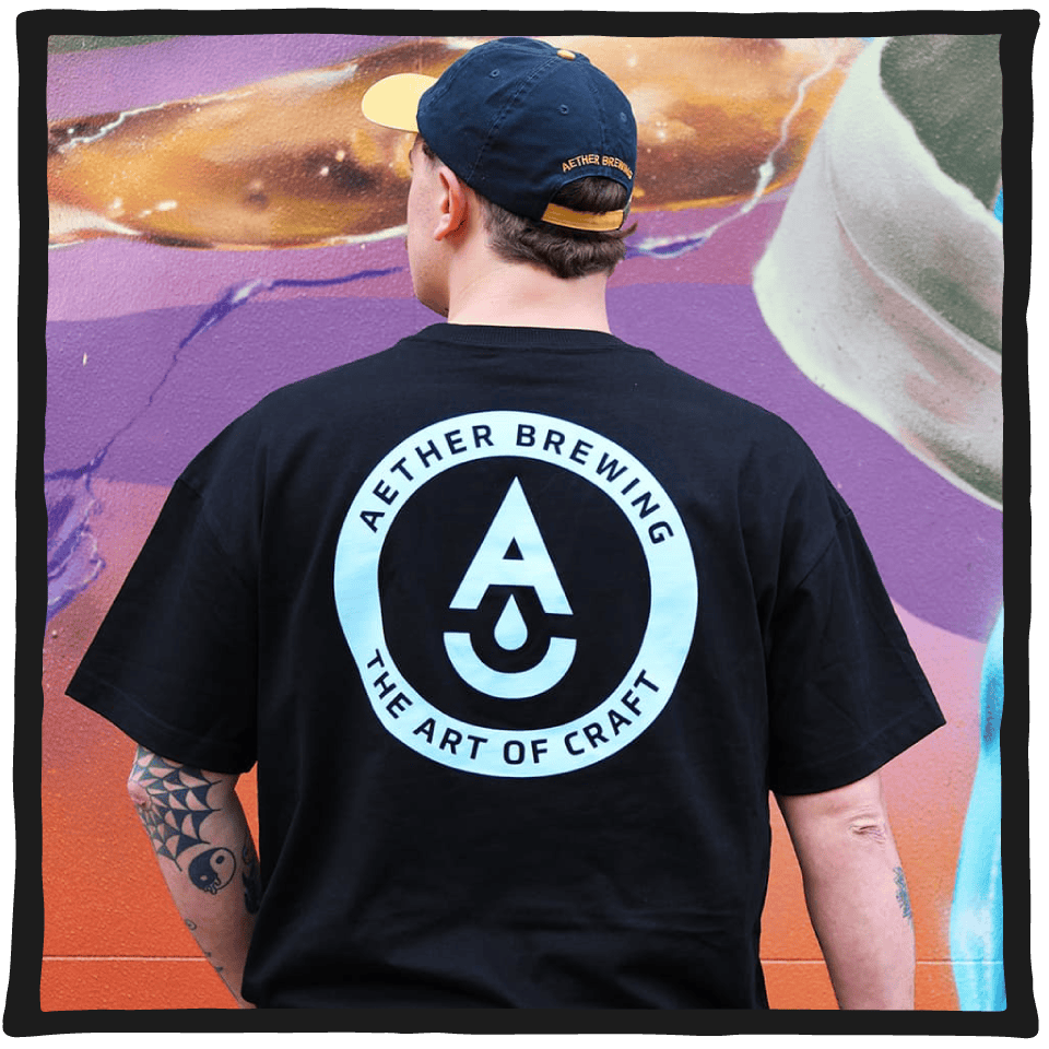 Brewery Shirt – Light Blue on Black