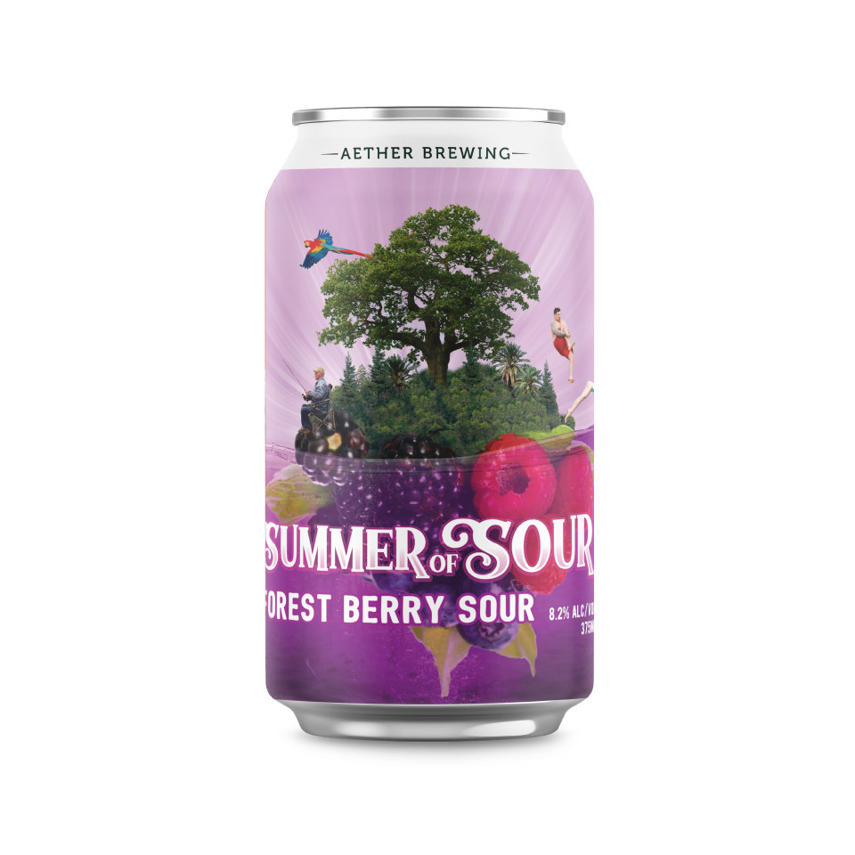 Aether Brewing Forest Berry Sour – jammy silky bright berry sour – small batch Australian craft sour beer