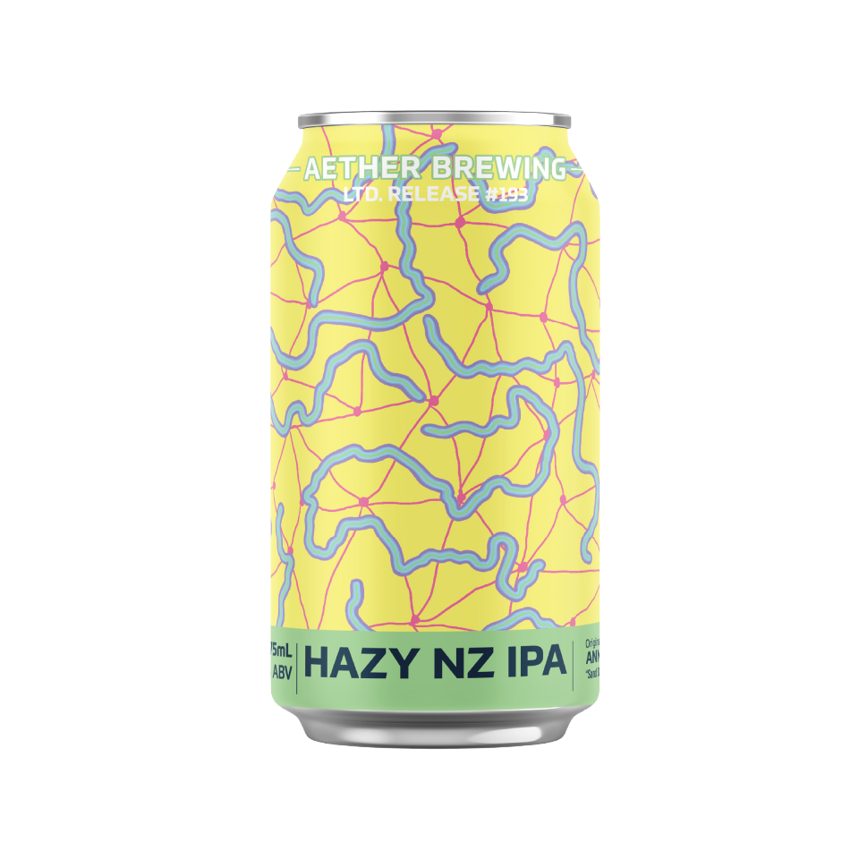 Aether Brewing Hazy NZ IPA – peach passionfruit & herbal lift hazy IPA – small batch Australian craft beer