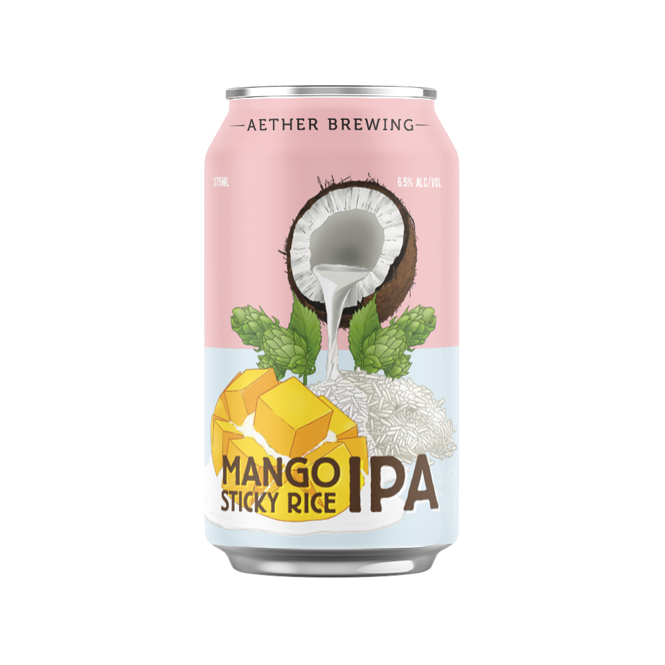 Aether Brewing Mango Sticky Rice IPA – juicy mango & coconut IPA – limited edition Australian IPA