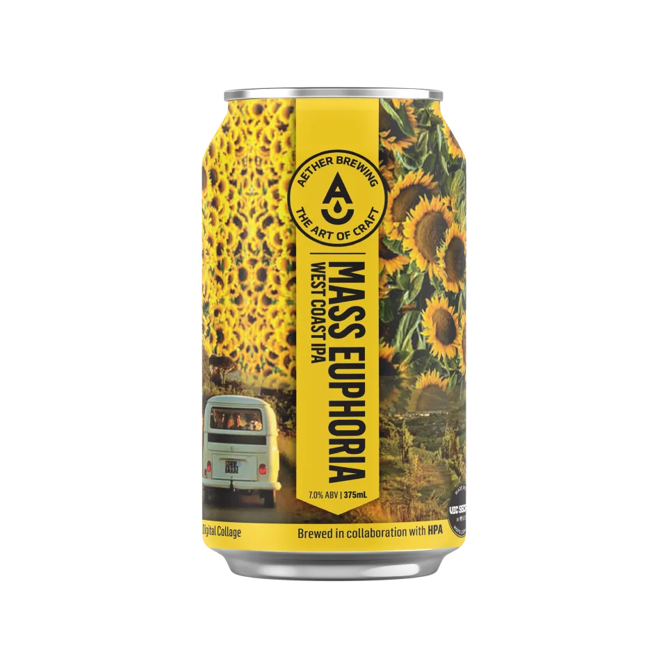 Aether Brewing Mass Euphoria West Coast IPA beer can from Brisbane, Australia.