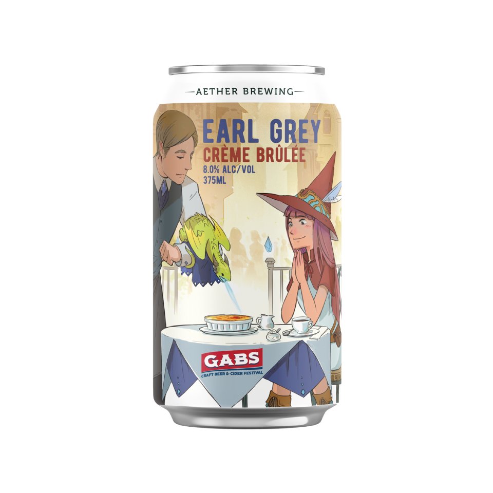 Aether Brewing Earl Grey Crème Brûlée – pastry cream ale with vanilla & citrus – small batch Australian dessert beer