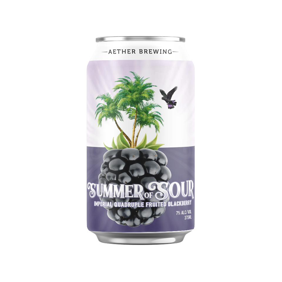 Aether Brewing Imperial Quad Fruited Blackberry Sour – jammy tart imperial sour – small batch Australian craft beer