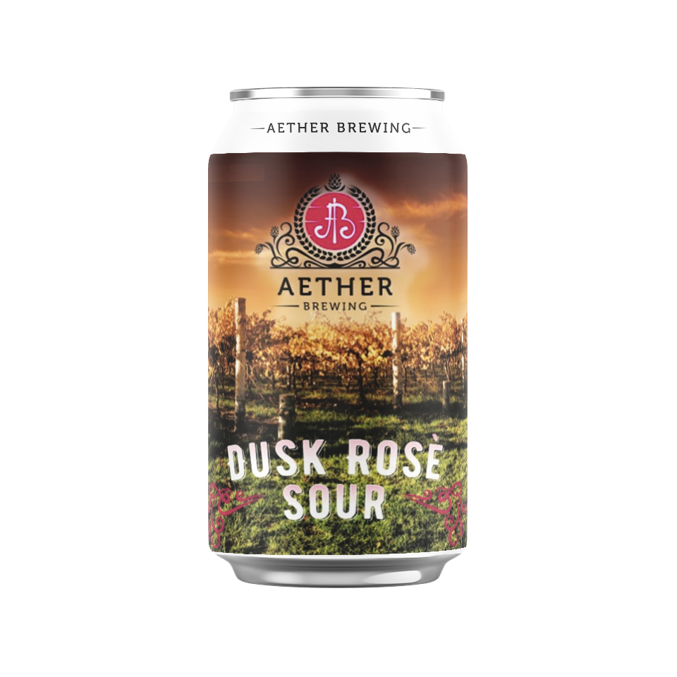 Aether Brewing Dusk Rose Sour – shiraz-infused sparkling sour – small batch Australian sour beer