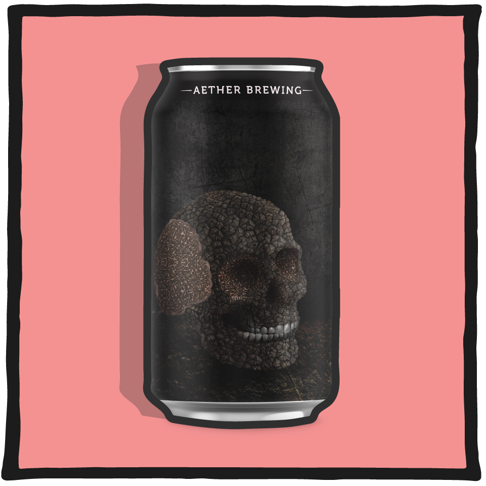Aether Brewing Severance Belgian Truffle – Brisbane Belgian-style ale brewed with chocolate truffle character on a coral background