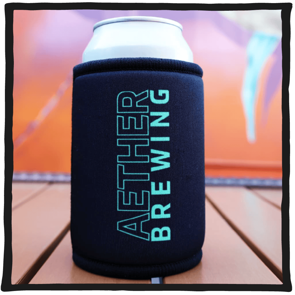 Stubby Cooler – Green on Black