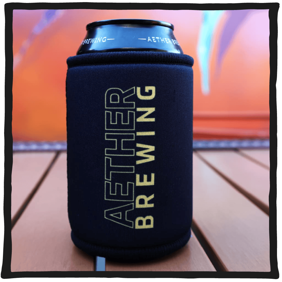 Stubby Cooler – Yellow on Black