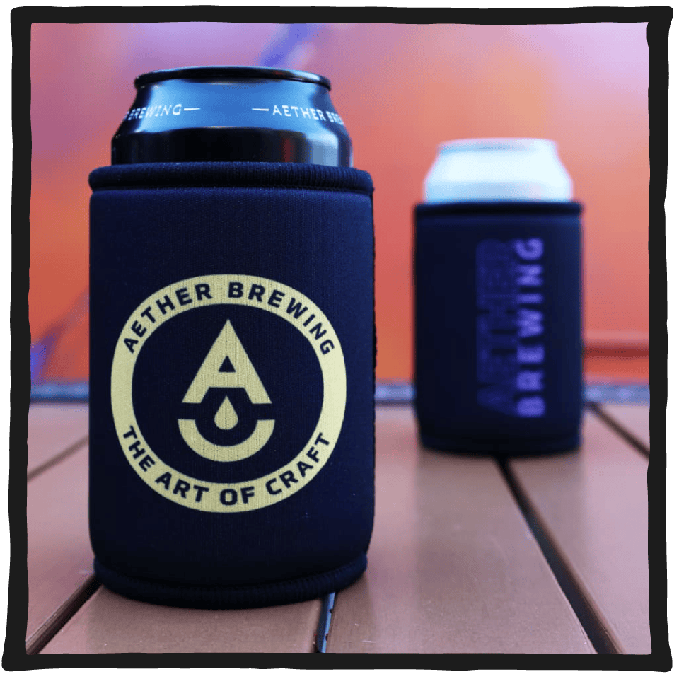 Stubby Cooler – Yellow on Black