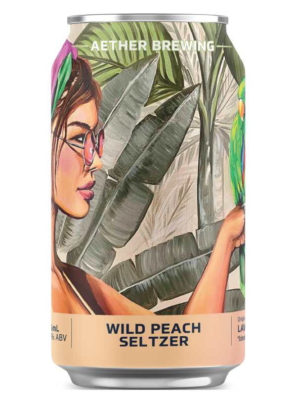 Aether Wild Peach Seltzer Single Can