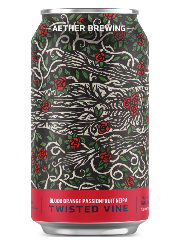 Aether LTD Twisted Vine Blood Orange Passionfruit NEIPA Single Can