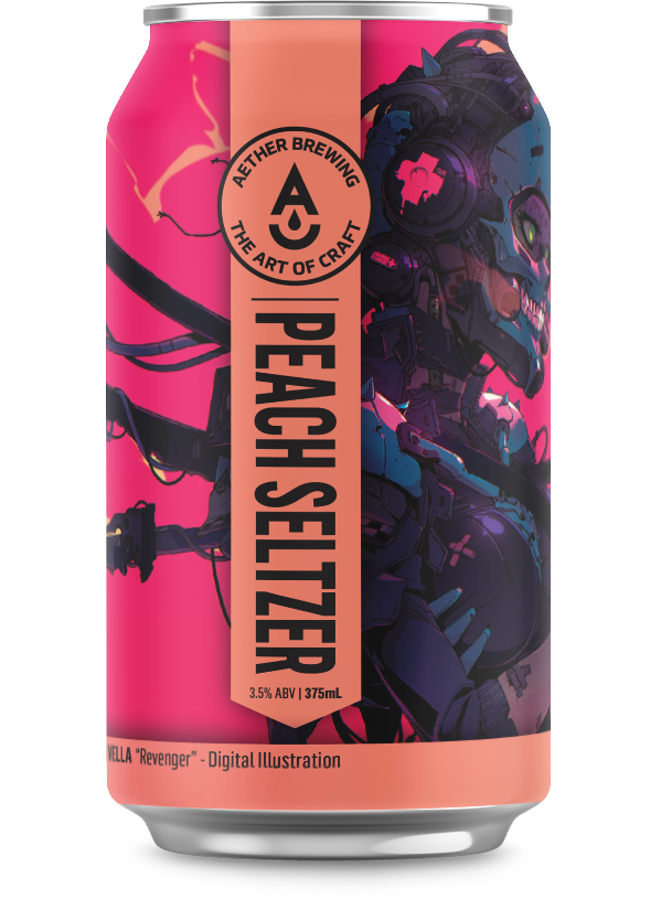 Aether Brewing Peach Seltzer