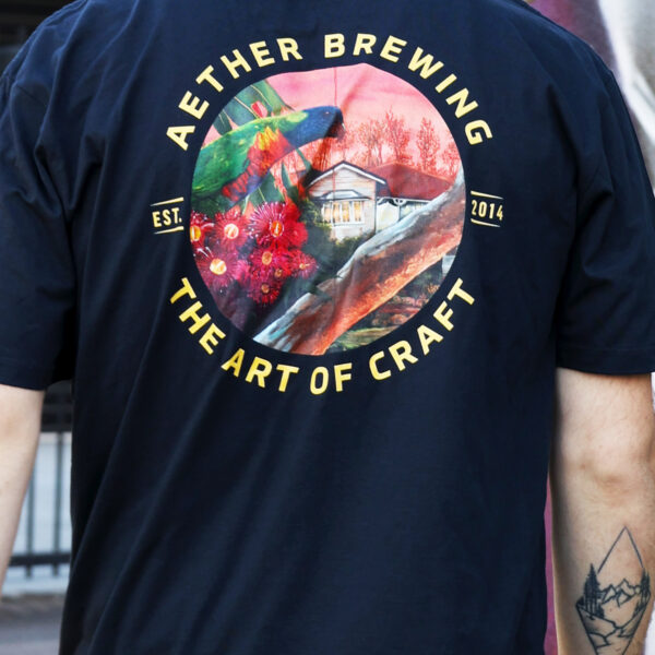 Aether Brewing All Australian Pale Ale Art Series Navy Tee