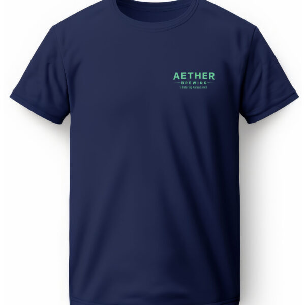 Aether Brewing West Coast IPA Art Series Navy Tee Front