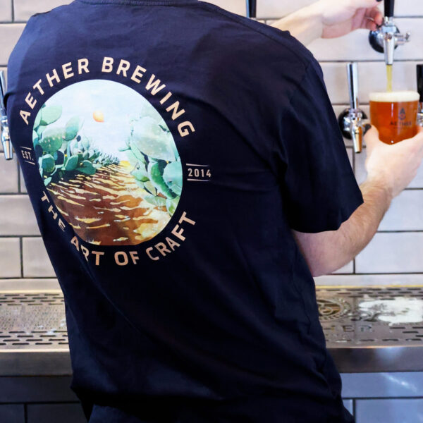Aether Brewing Mexican Lager Art Series Navy Tee