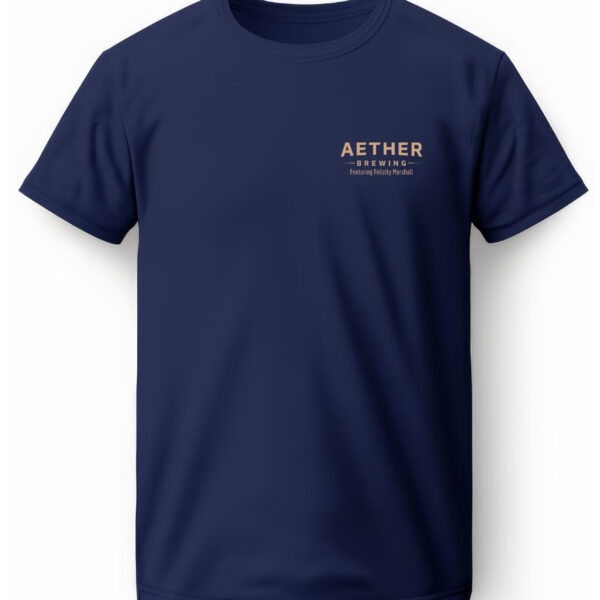 Aether Brewing Mexican Lager Art Series Navy Tee Front