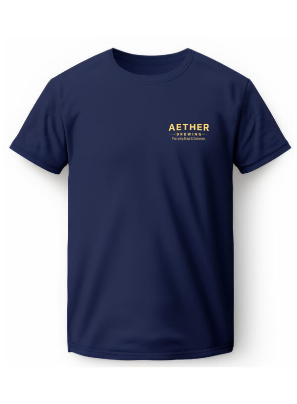Aether Brewing All Australian Pale Ale Art Series Navy Tee Front